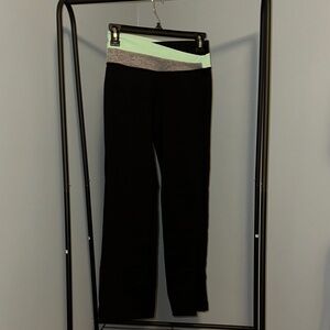 Lululemon Athletica Black and Mint Yoga Pants